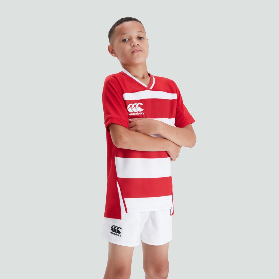 CANTERBURY VAPODRI EVADER HOOPED JERSEY JM RED/WHT