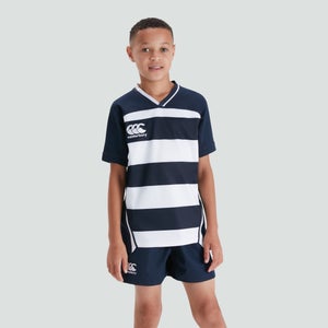 Junior Unisex Vapodri Evader Hooped Jersey Navy