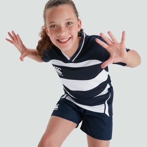Junior Unisex Vapodri Evader Hooped Jersey Navy