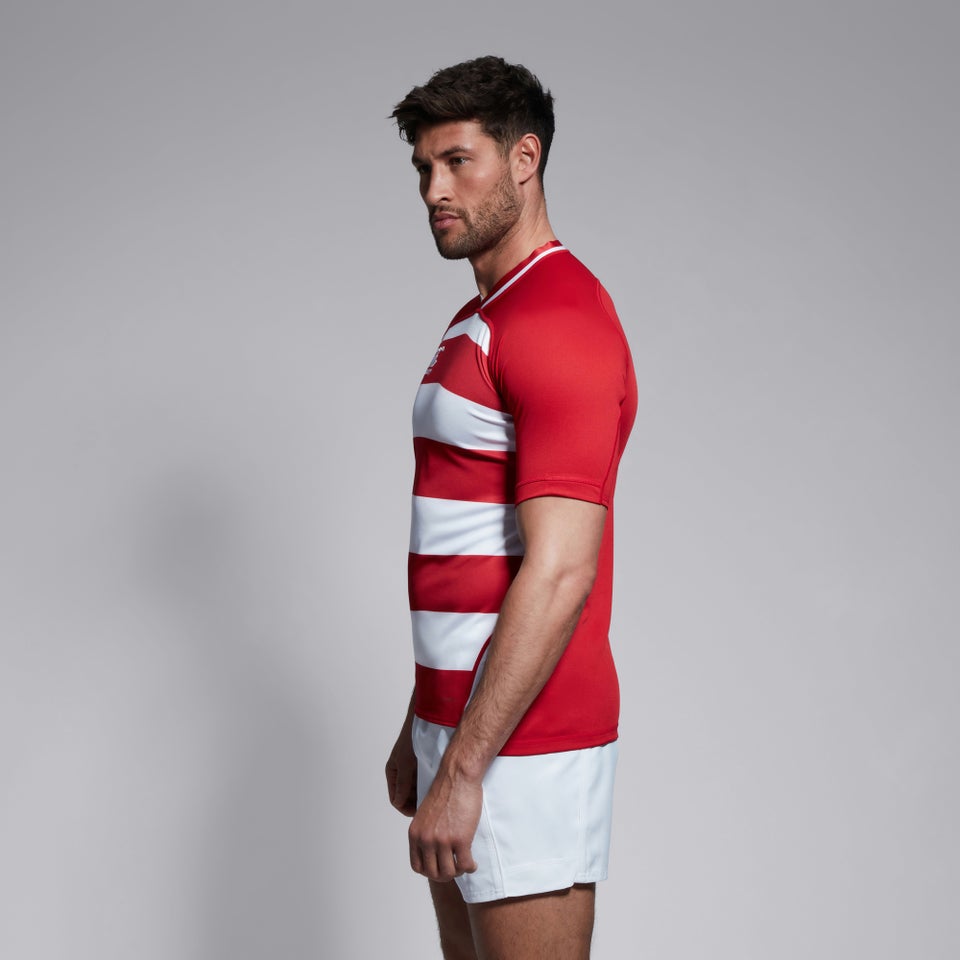 CANTERBURY VAPODRI EVADER HOOPED JSY AM RED/WHT