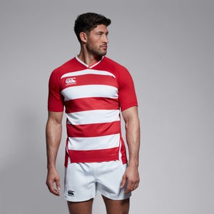 CANTERBURY VAPODRI EVADER HOOPED JSY AM RED/WHT