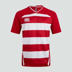CANTERBURY VAPODRI EVADER HOOPED JSY AM RED/WHT