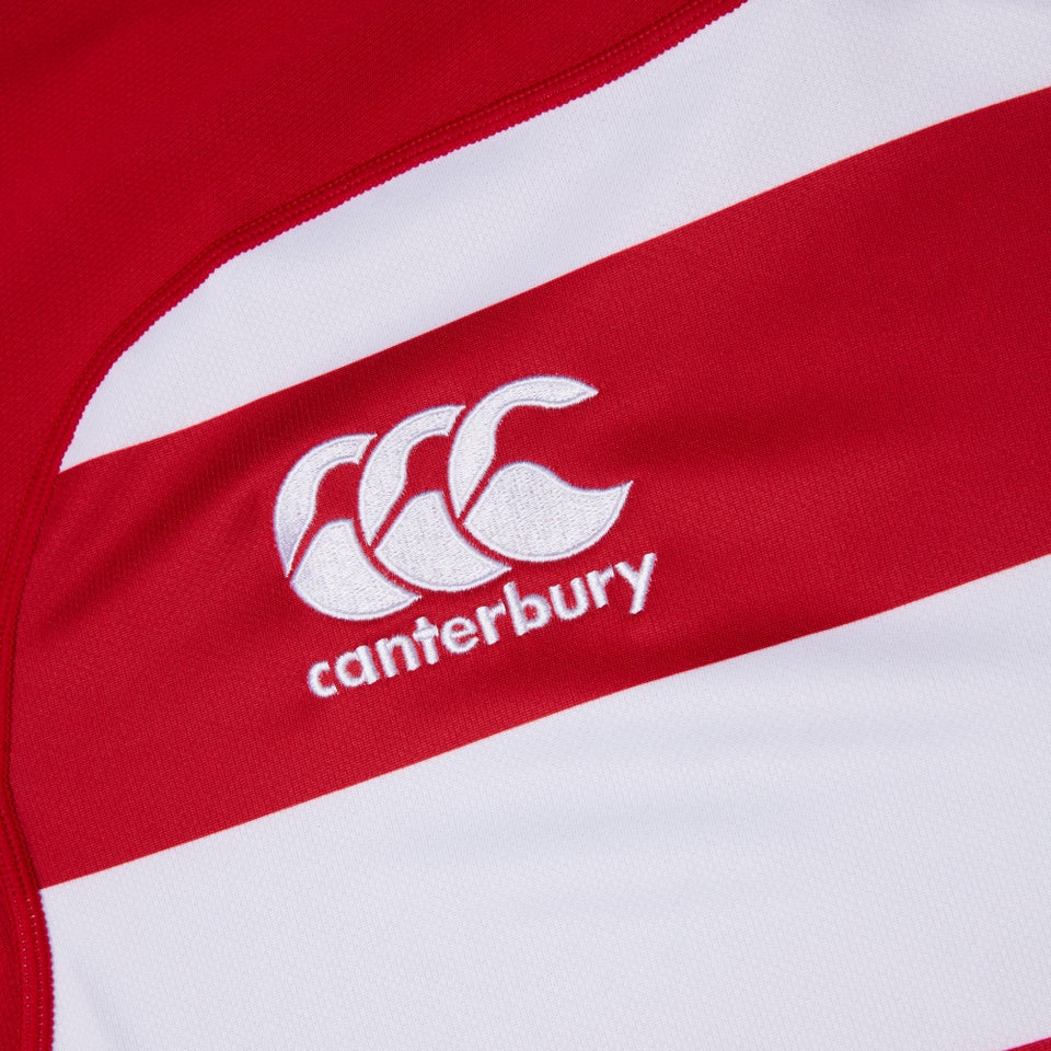 CANTERBURY VAPODRI EVADER HOOPED JSY AM RED/WHT