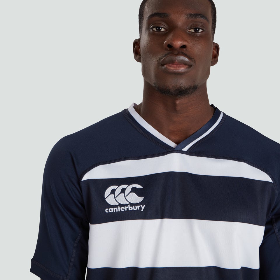 Mens Vapodri Evader Hooped Jersey Navy