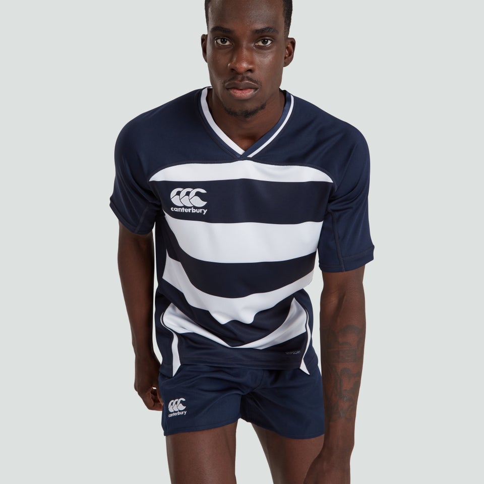 CANTERBURY VAPODRI EVADER HOOPED JSY AM NVY/WHT