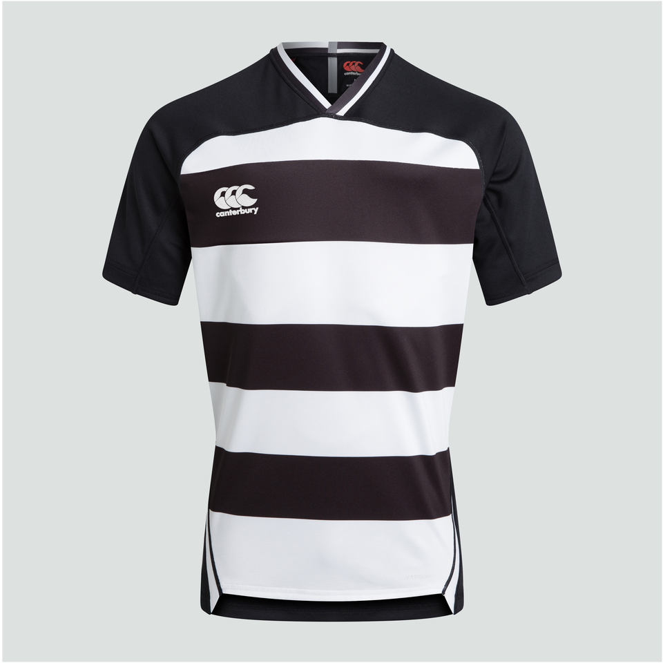 CANTERBURY VAPODRI EVADER HOOPED JSY AM BLK/WHT