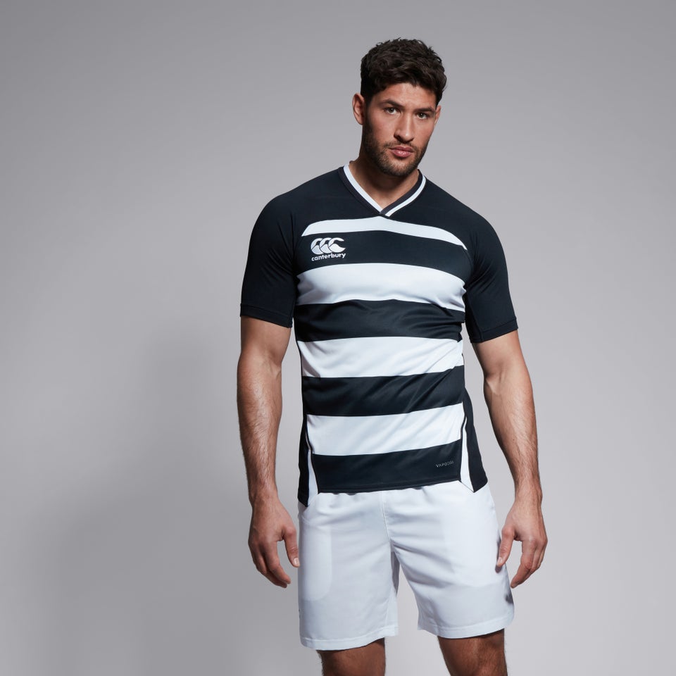 CANTERBURY VAPODRI EVADER HOOPED JSY AM BLK/WHT