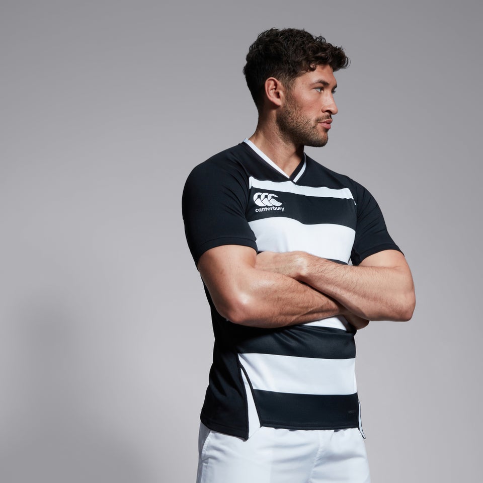 CANTERBURY VAPODRI EVADER HOOPED JSY AM BLK/WHT