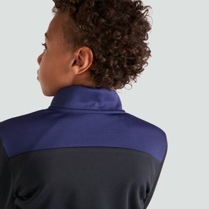 Junior Unisex 1/4 Zip Poly Fleece Blue