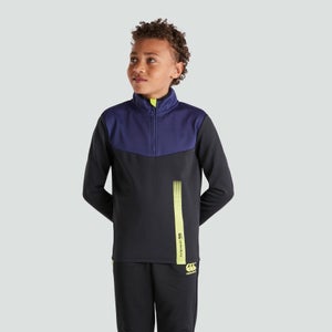 Junior Unisex 1/4 Zip Poly Fleece Blue