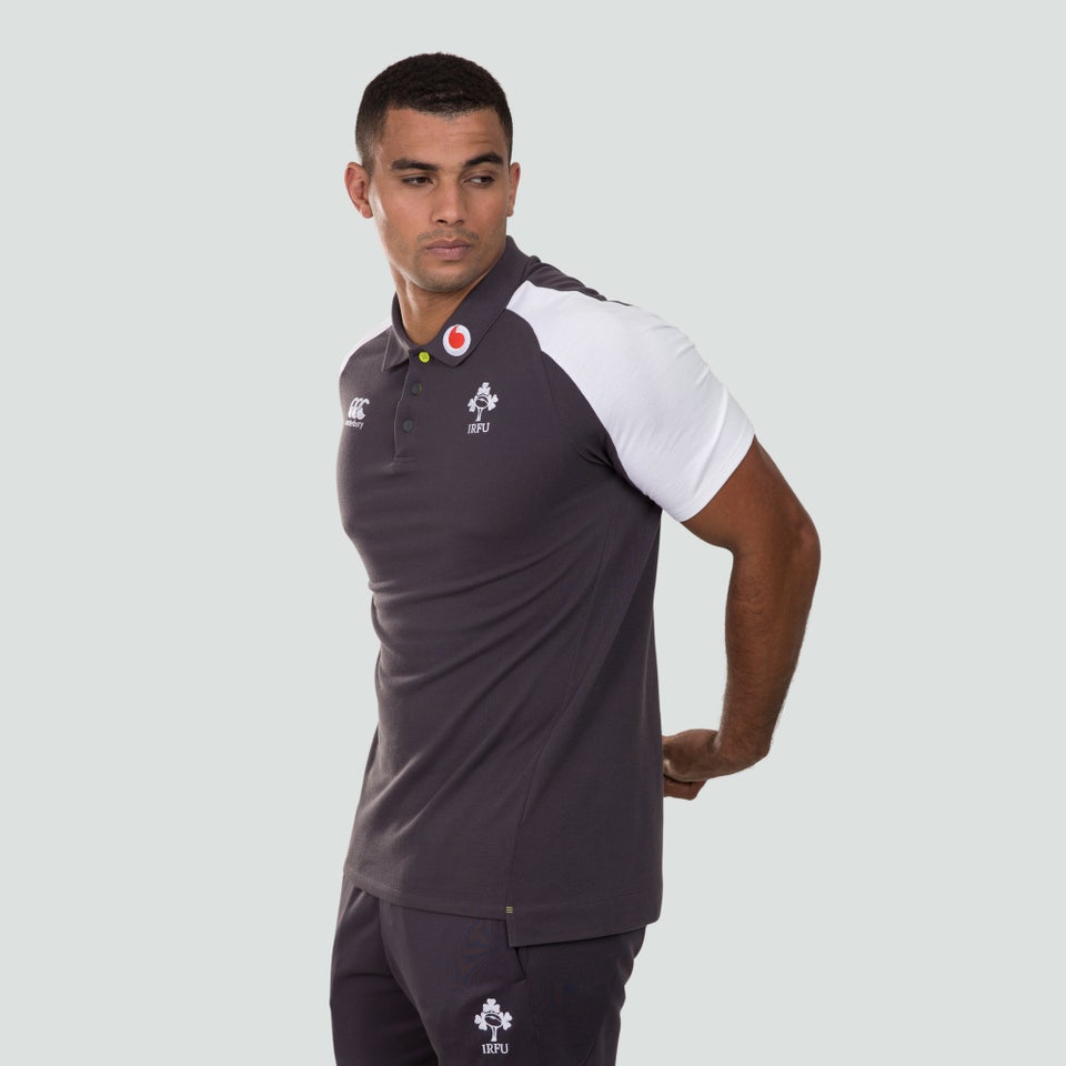 Mens Ireland Vapodri Cotton Pique Polo Grey