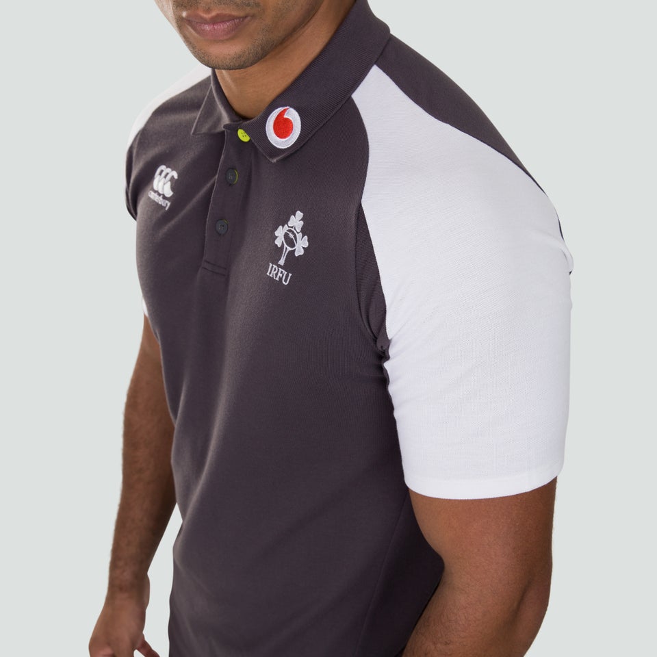 Mens Ireland Vapodri Cotton Pique Polo Grey