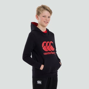 Junior Unisex Overhead Large Logo Hoody Black