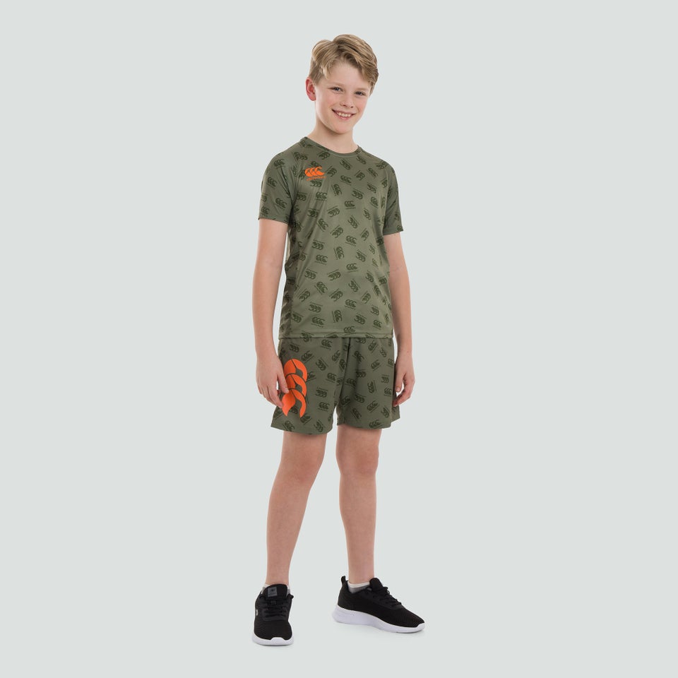 Junior Unisex Vapodri Stretch Knit Grip Shorts Green