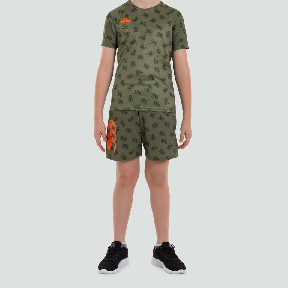 Junior Unisex Vapodri Stretch Knit Grip Shorts Green