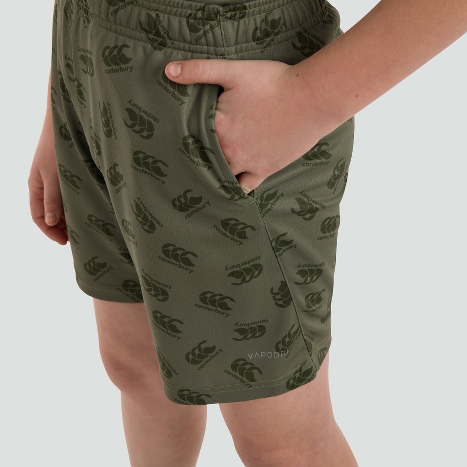 Junior Unisex Vapodri Stretch Knit Grip Shorts Green