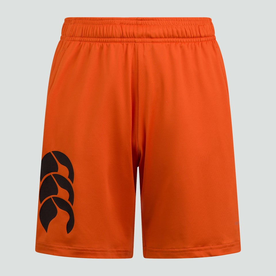 Junior Unisex Vapodri Stretch Knit Shorts Orange