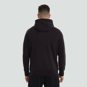 Mens Zip Thru Fleece Hoody Black