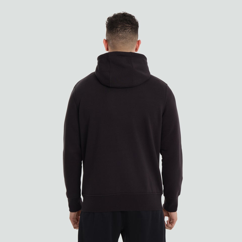 Mens Zip Thru Fleece Hoody Black
