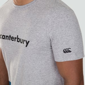 Mens Colour Block Logo Tee Grey