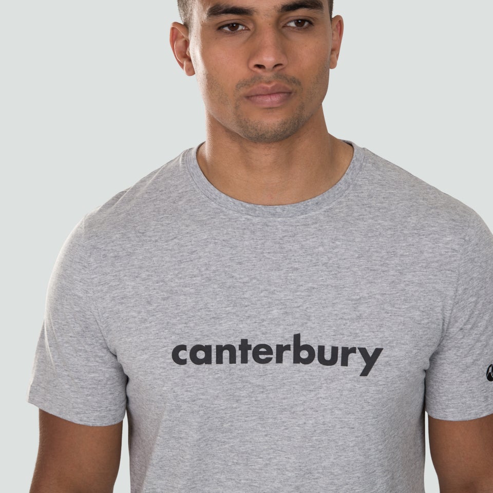 Mens Colour Block Logo Tee Grey