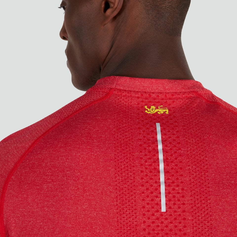Mens British & Irish Lions Seamless Training Tee Red