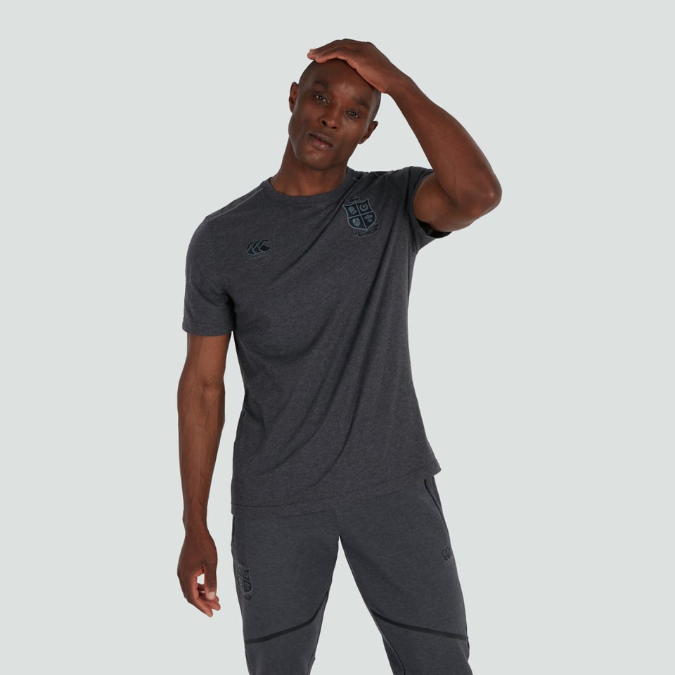 Mens British & Irish Lions Cotton Jersey Tee Grey