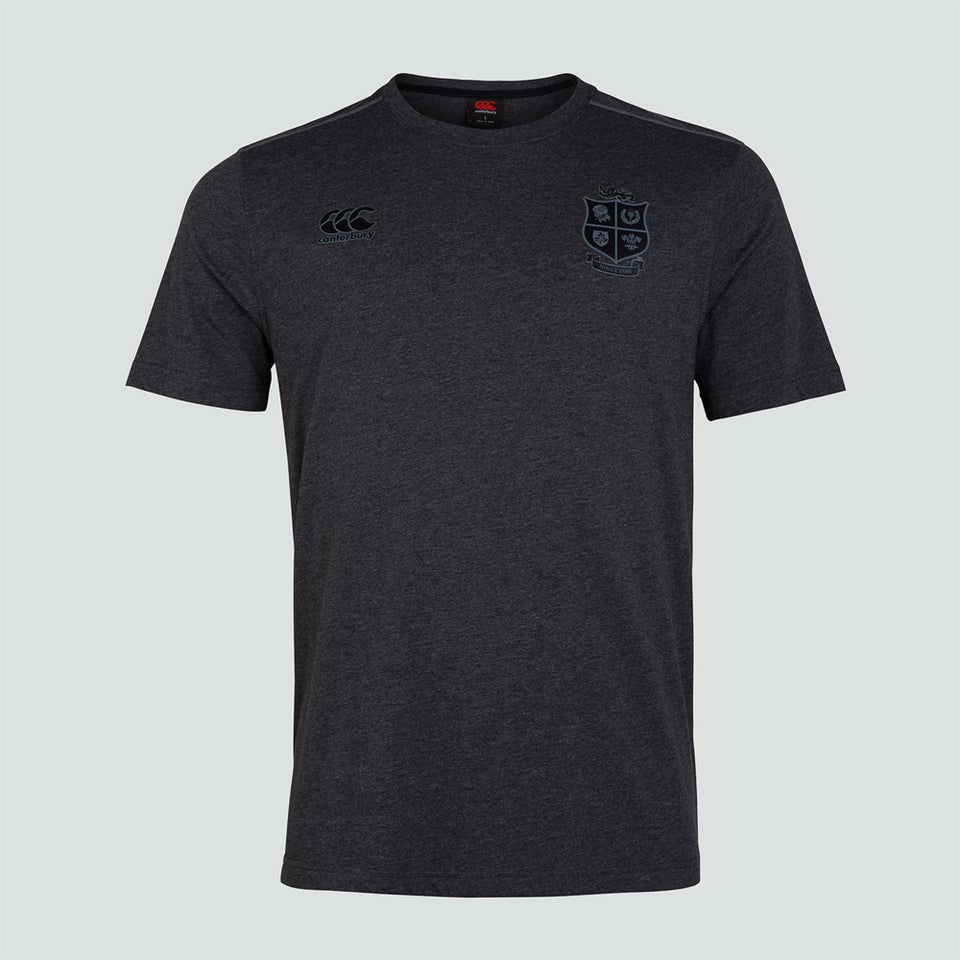 Mens British & Irish Lions Cotton Jersey Tee Grey
