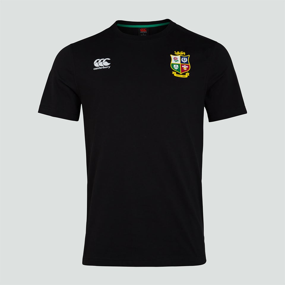 Mens British & Irish Lions Cotton Jersey Tee Black