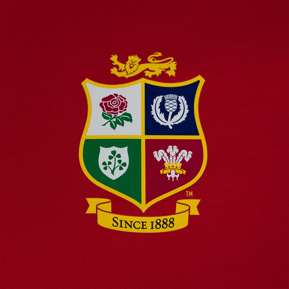 Mens British & Irish Lions Cotton Jersey Tee Red