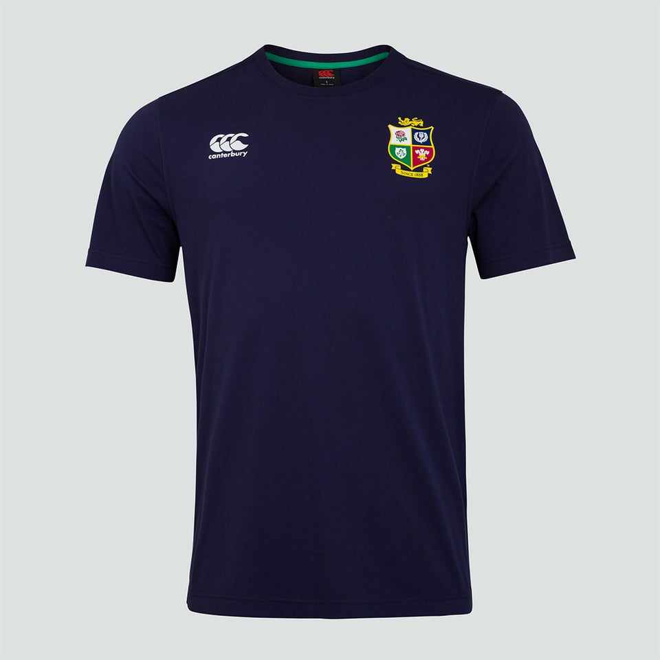 Mens British & Irish Lions Cotton Jersey Tee Blue