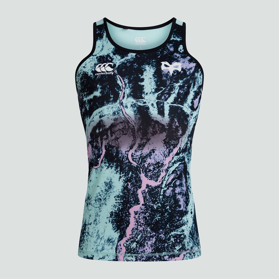 Mens Ospreys Poly Singlet Green