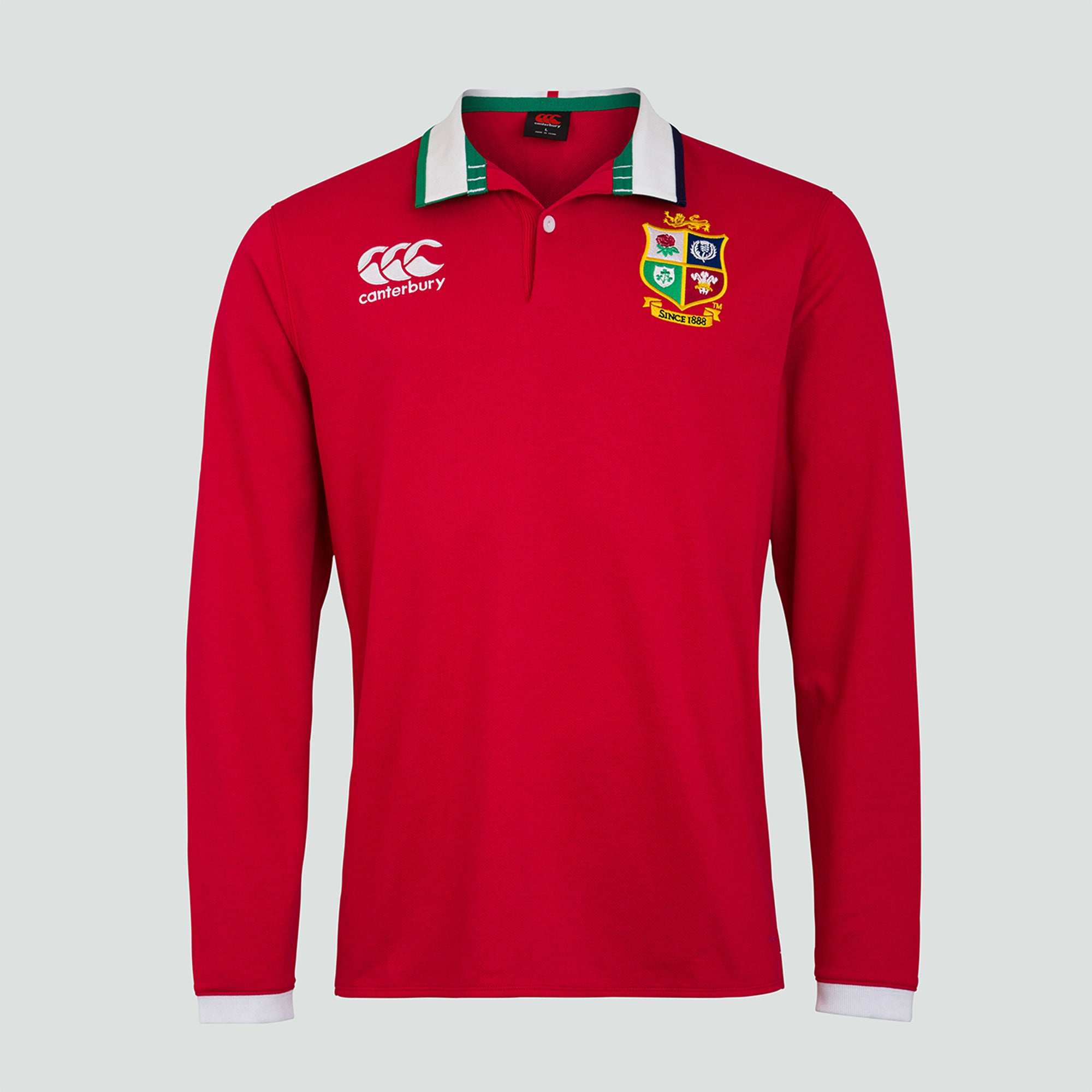 Mens British & Irish Lions Long Sleeved Classic Jersey Red