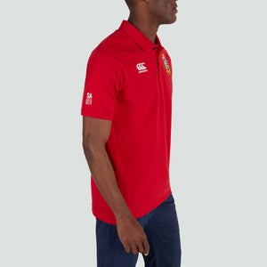 Mens British & Irish Lions Pique Polo Red
