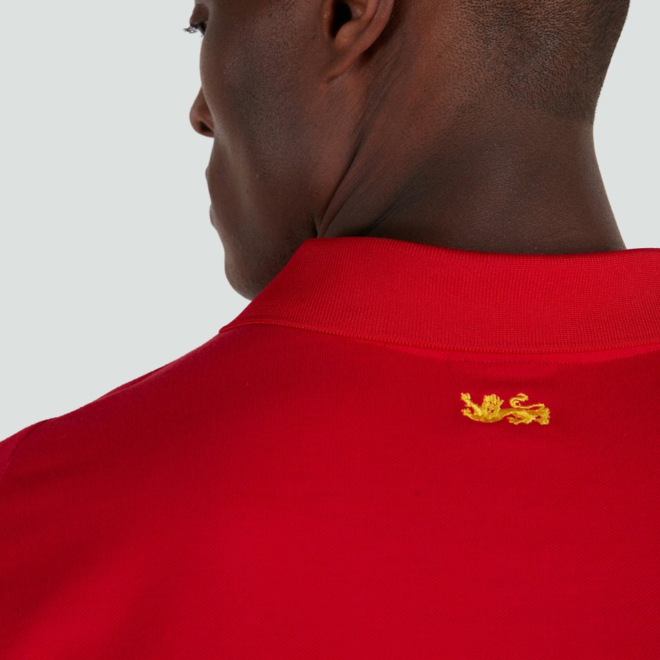Mens British & Irish Lions Pique Polo Red