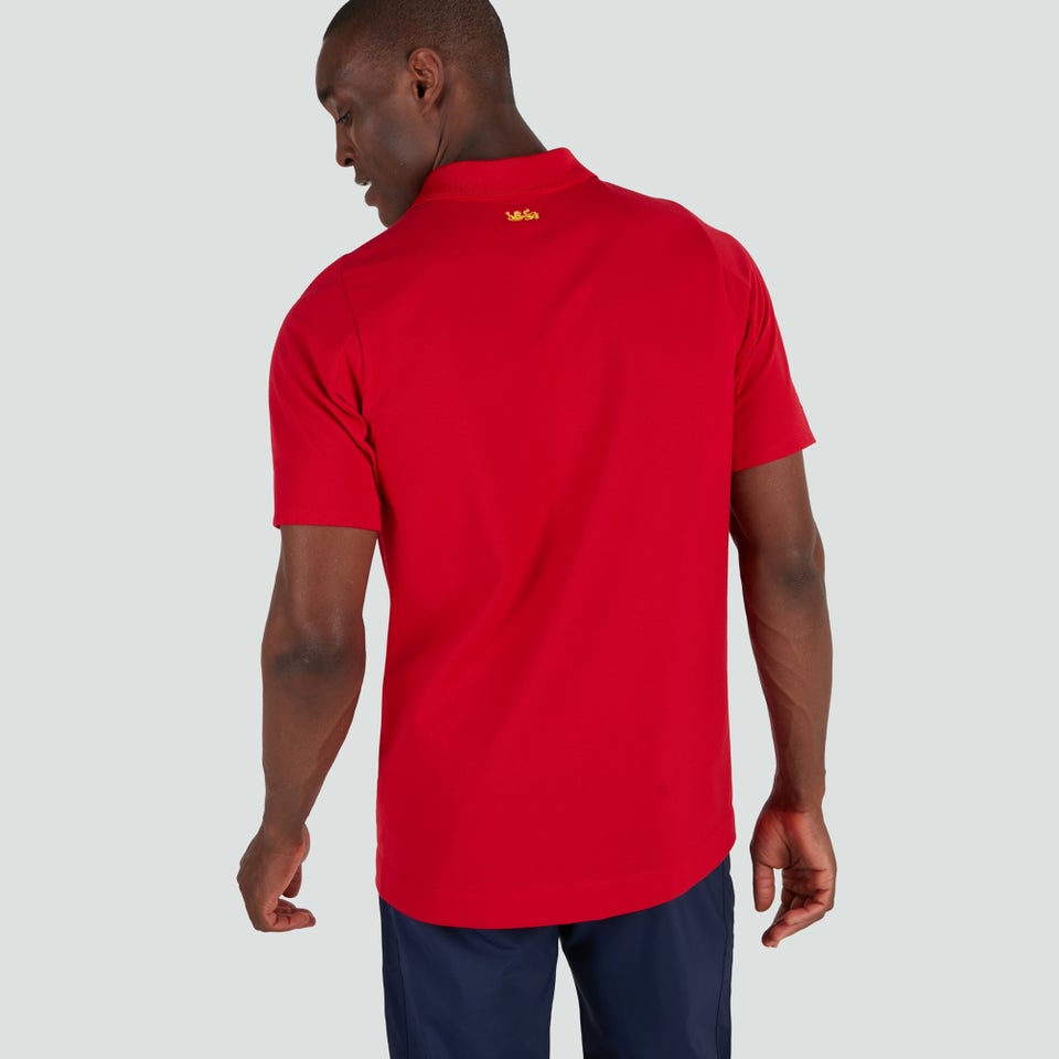 Mens British & Irish Lions Pique Polo Red