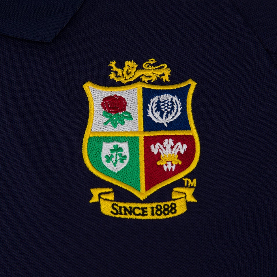 Mens British & Irish Lions Pique Polo Shirt Blue