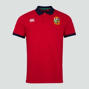 MENS BRITISH & IRISH LIONS HOME NATIONS POLO SHIRT RED - XS