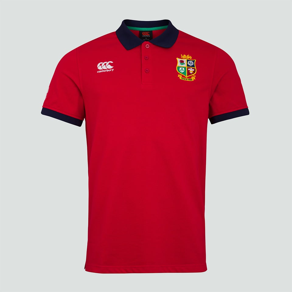 Mens British & Irish Lions Home Nations Polo Shirt Red