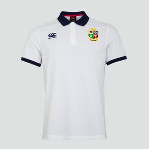 MENS BRITISH & IRISH LIONS HOME NATIONS POLO SHIRT WHITE - XS