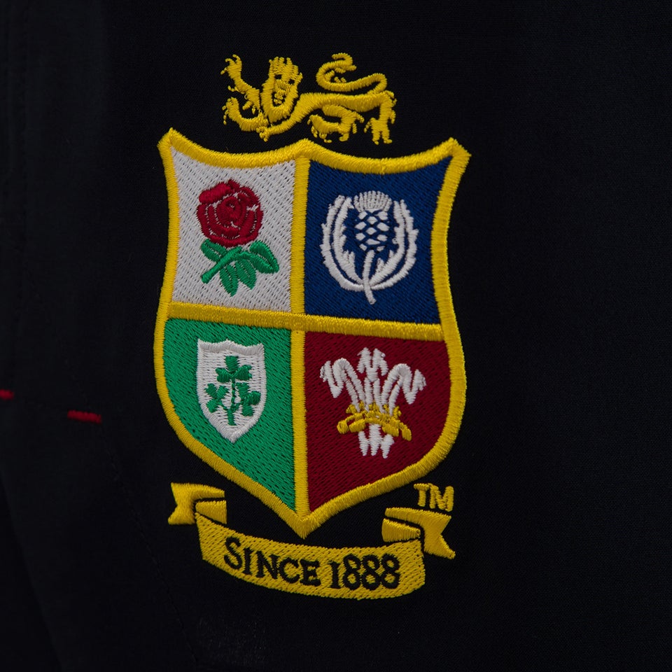 Mens British & Irish Lions 8 Inch Woven Gym Shorts Black