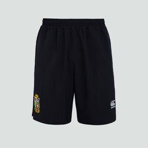 Mens British & Irish Lions 8 Inch Woven Gym Shorts Black
