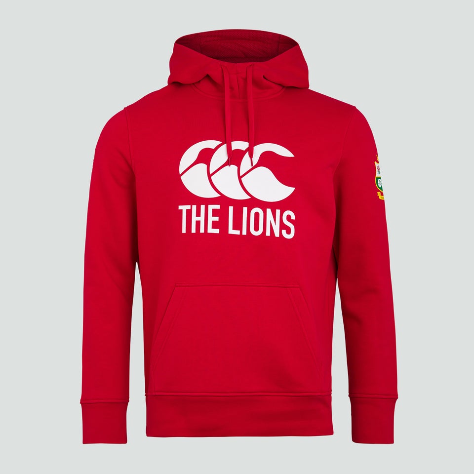 Mens British & Irish Lions Logo Hoody Red