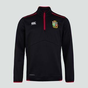 Mens British & Irish Lions Thermoreg 1/4 Zip Fleece Black