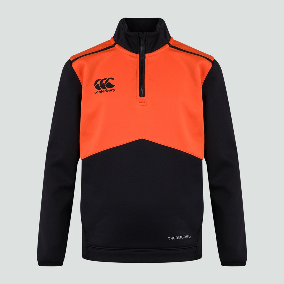 Junior Unisex 1/4 Zip Top Black