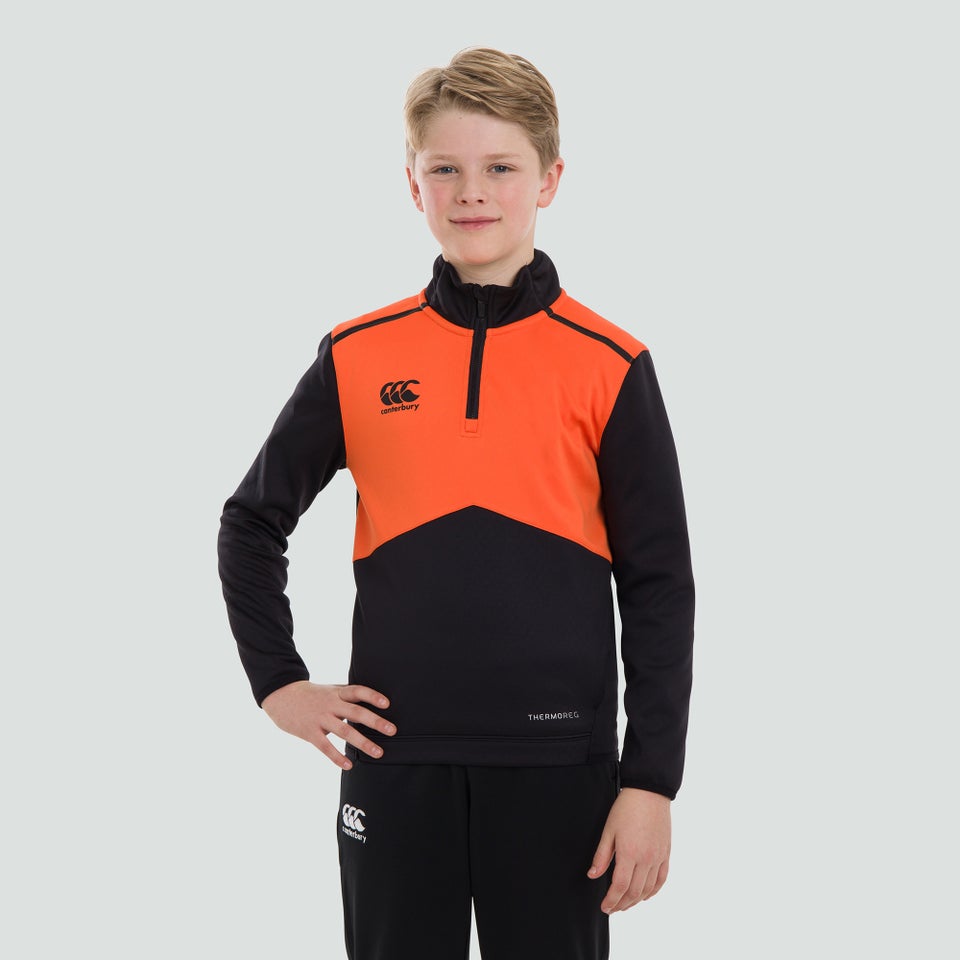 Junior Unisex 1/4 Zip Top Black
