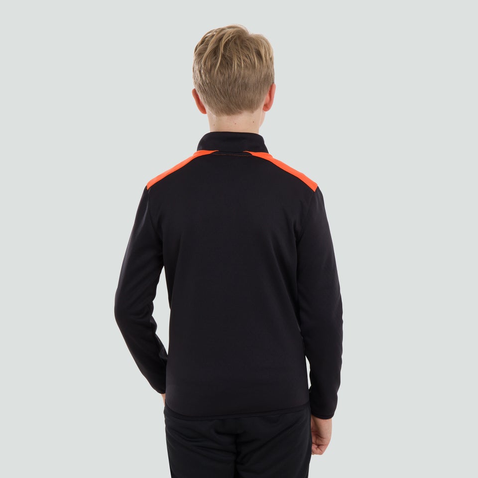 Junior Unisex 1/4 Zip Top Black