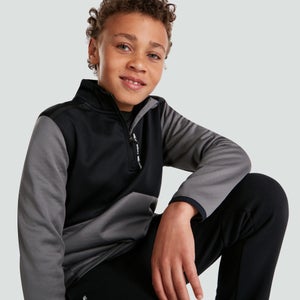 Junior Unisex 1/4 Zip Top Grey