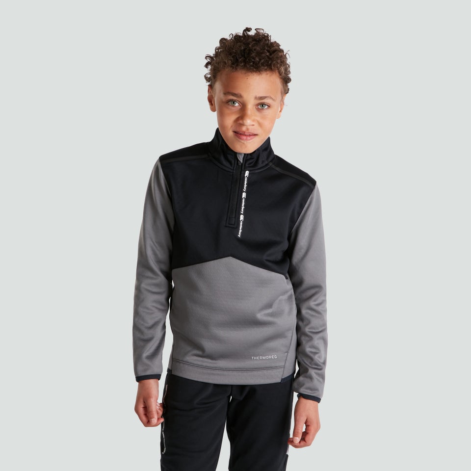 Junior Unisex 1/4 Zip Top Grey