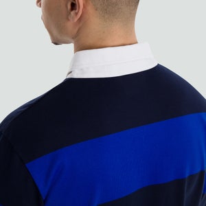 Mens Long Sleeved Retro Hooped Jersey Blue